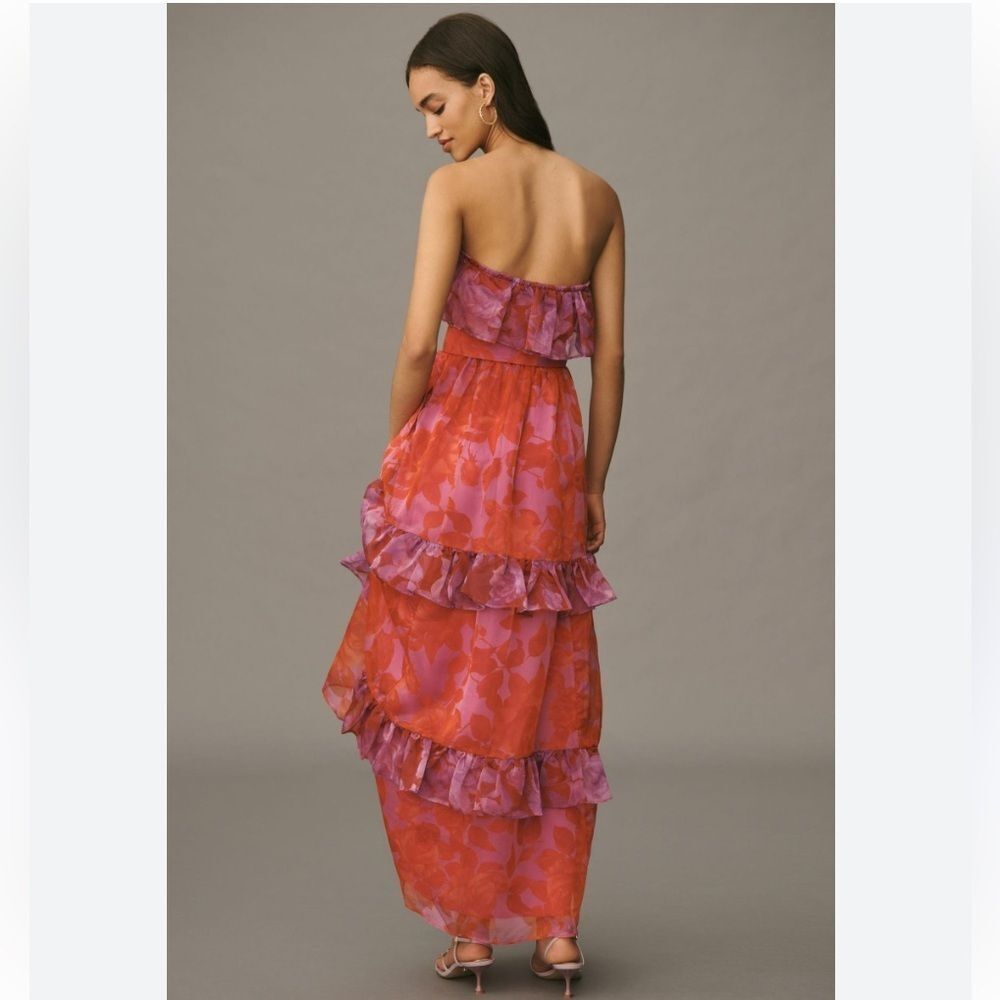 By Anthropologie XL By Anthropologie Strapless Tiered Maxi Dress - Picture 3 of 7